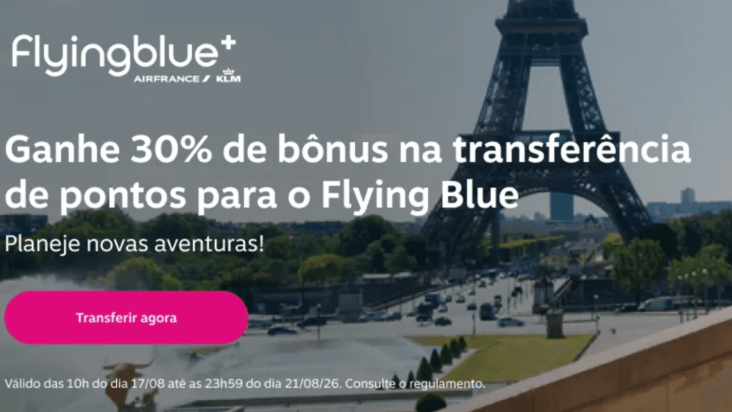 Transfira seus pontos Livelo para Flying Blue com 30% de bônus!