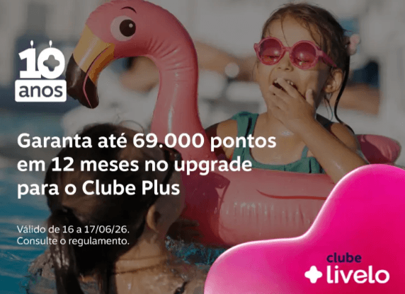 Upgrade para o plano Plus do clube Livelo com até 33000 pontos extras