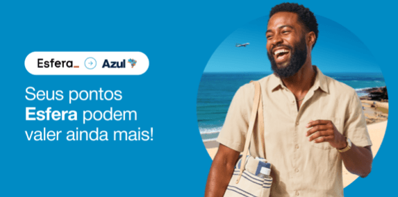 Transfira seus pontos Azul para Esfera com 120% de bônus