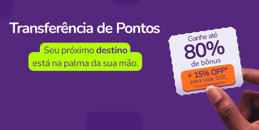 Ganhe até 80% de bônus na transferência de pontos dos bancos para Smiles