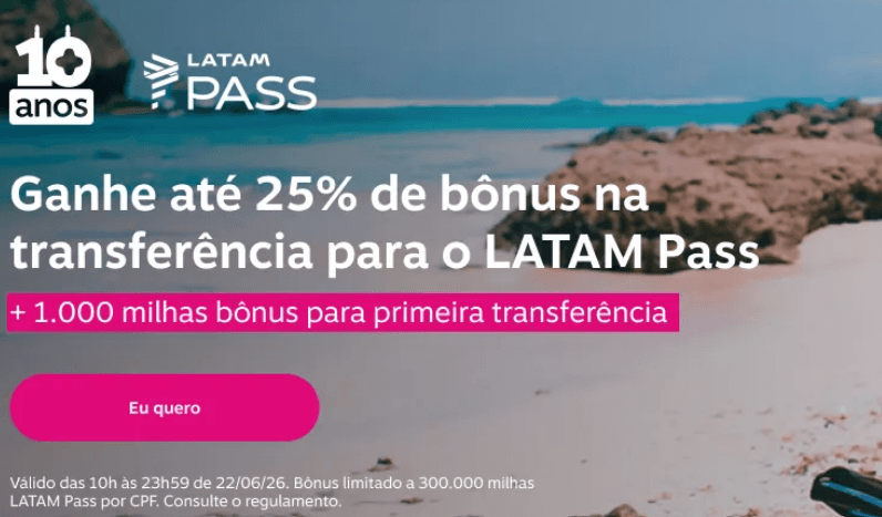 Transfira seus pontos Livelo para Latam com 25% de bônus