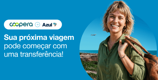 Transfira seus pontos Coopera para Azul com até 120% de bônus