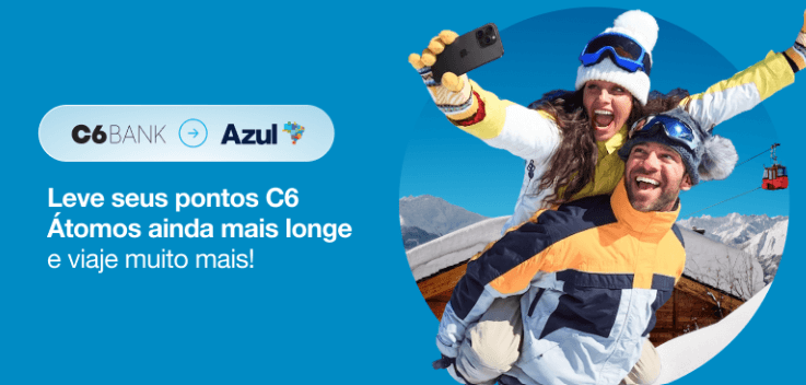 Transfira seus pontos do Átomos para Azul com até 115% de bônus
