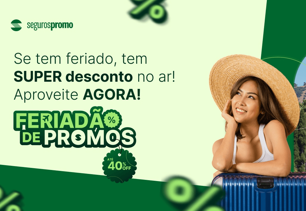 Seguro viagem com cupom de 30% de desconto + 10% de desconto no pix