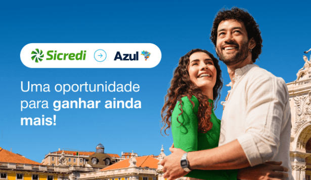 Transfira pontos do SIcredi para Azul com até 100% de bônus