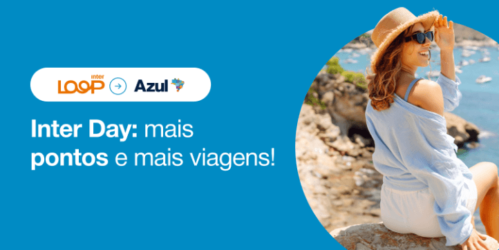 Transfira seus pontos Inter Loop para Azul com até 115% de bônus