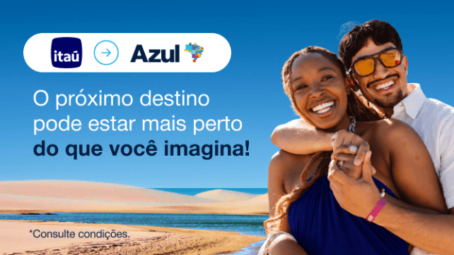 Transfira pontos do Itaú para Azul com até 100% de bônus + Milhas extras