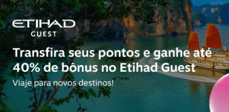Transfira seus pontos Livelo para Etihad com até 40% de bônus!