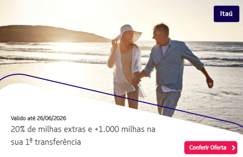 Transfira seus pontos do Itaú para Latam Pass com 20% de bônus